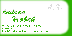 andrea hrobak business card